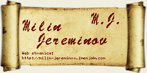 Milin Jereminov vizit kartica